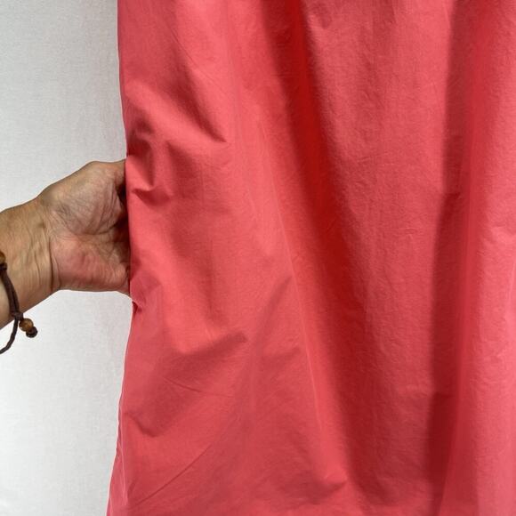 STARK X Women's Dress M Pink Ruffle Collar Knee Length Cotton Cap SleeveCoastal - Picture 5 of 13